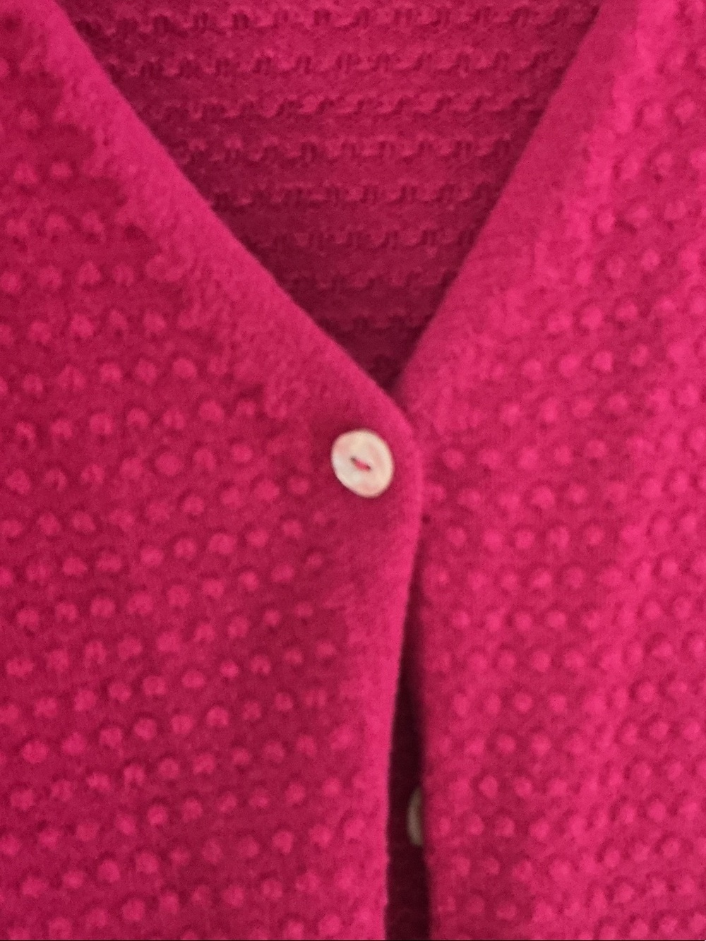 Draper James Raspberry Textured Single-Button Cardigan - Picture 3 of 3